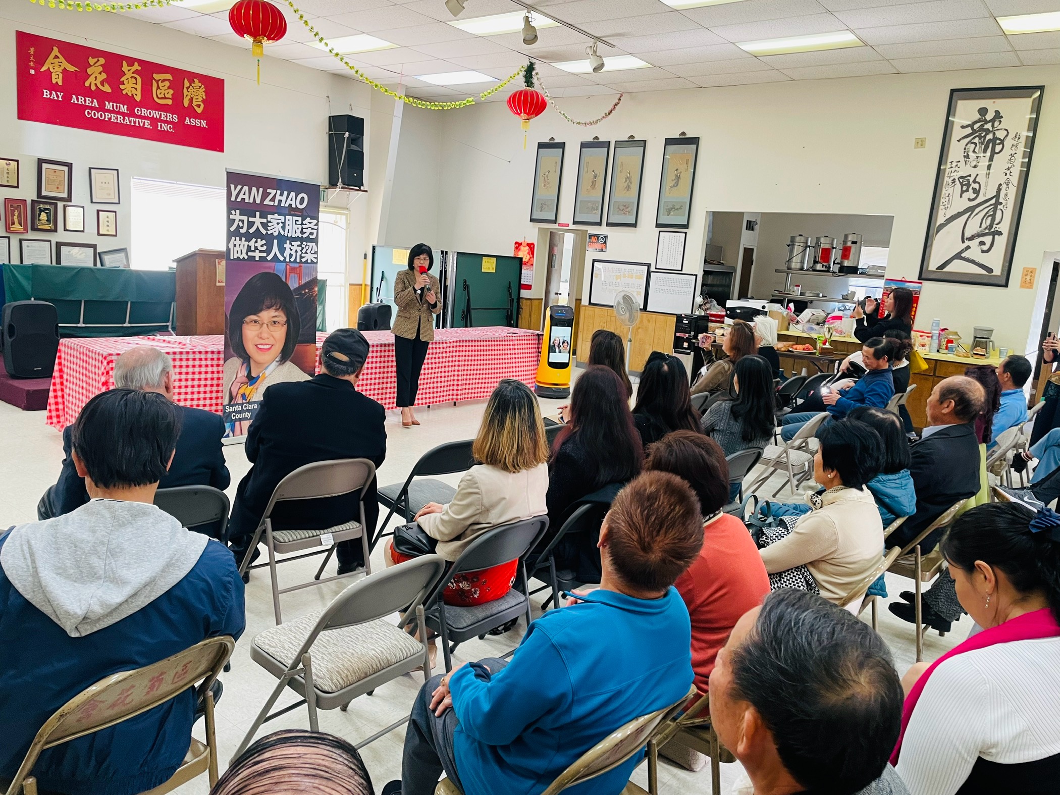 Yan speaking at March 9, 2024 Fundraiser